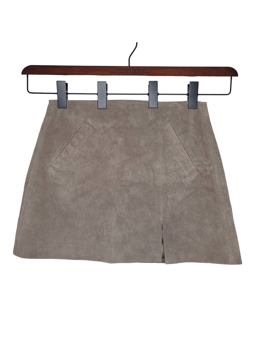 BLANKNYC tan suede leather mini skirt with pockets - 26
